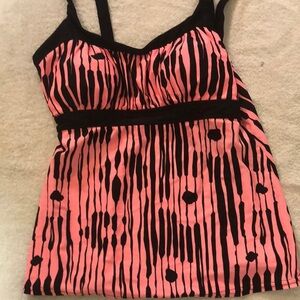 Pink Pleated Sleeveless Camisole